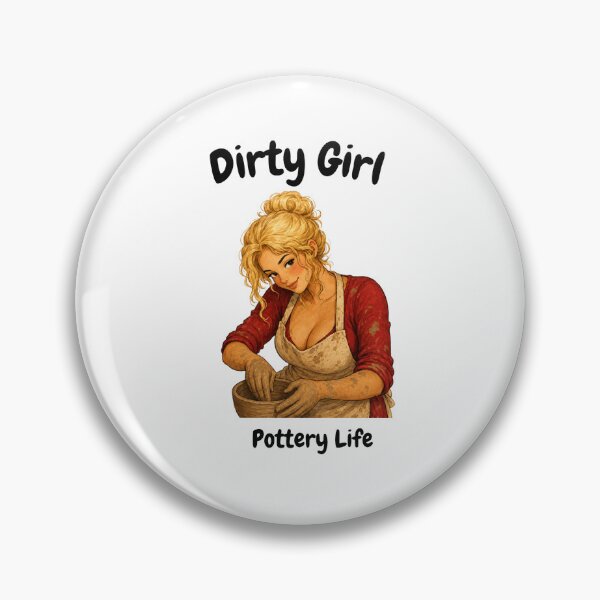 Item preview, Blonde Dirty Girl Making Pottery  designed and sold by SamanthaLPottery.