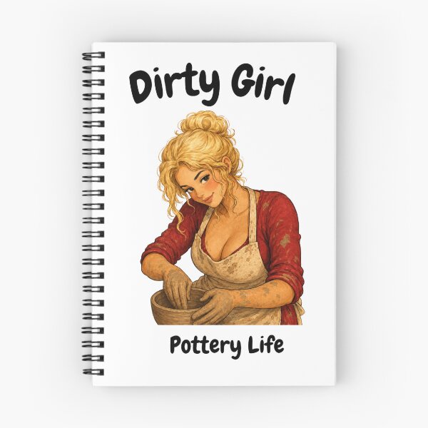 Item preview, Blonde Dirty Girl Making Pottery  designed and sold by SamanthaLPottery.