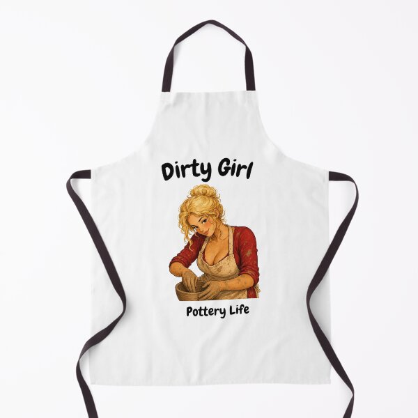 Item preview, Blonde Dirty Girl Making Pottery  designed and sold by SamanthaLPottery.