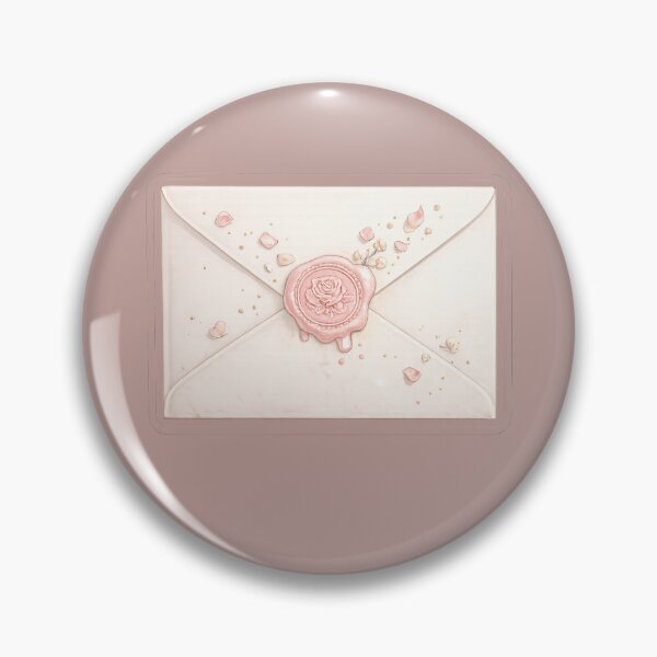 Item preview, Vintage Love Letter Envelope Sticker | Pink Rose Wax Seal | Romantic Coquette Aesthetic designed and sold by PawsAndpetalstudio.
