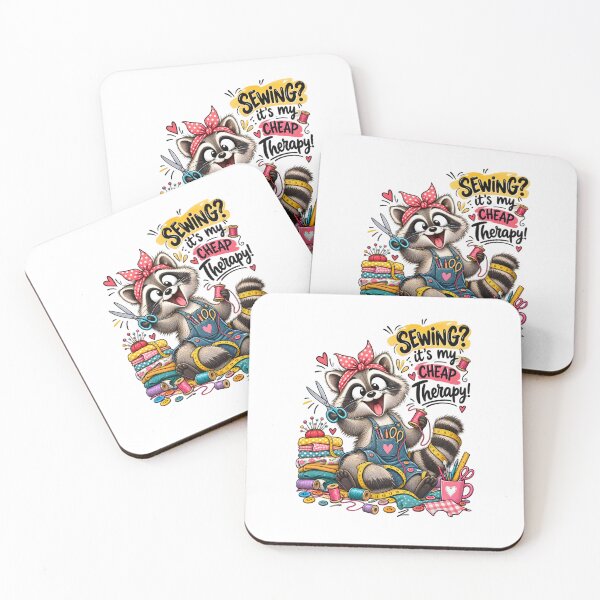 Item preview, Funny Sewing Raccoon – Cute Seamstress & Sewing Lover Design designed and sold by EverStitchStudio ★★★★★.