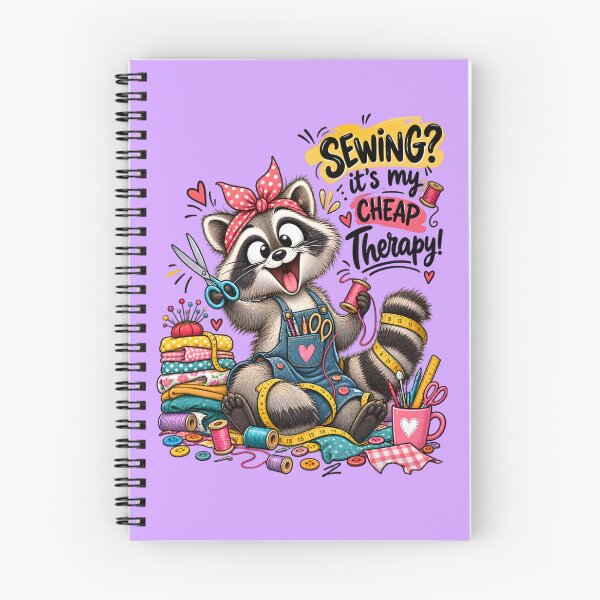 Item preview, Funny Sewing Raccoon – Cute Seamstress & Sewing Lover Design designed and sold by EverStitchStudio ★★★★★.