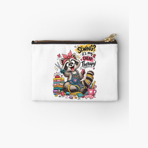 Item preview, Funny Sewing Raccoon – Cute Seamstress & Sewing Lover Design designed and sold by EverStitchStudio ★★★★★.