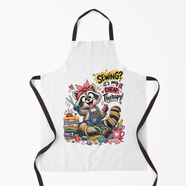 Item preview, Funny Sewing Raccoon – Cute Seamstress & Sewing Lover Design designed and sold by EverStitchStudio ★★★★★.