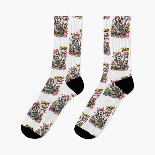 Item preview, Funny Sewing Raccoon – Cute Seamstress & Sewing Lover Design designed and sold by EverStitchStudio ★★★★★.