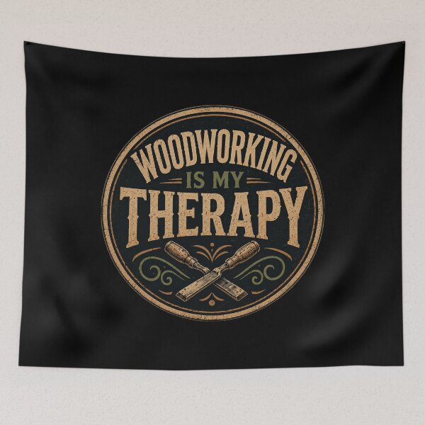 Item preview, Woodworking Is My Therapy – Funny Vintage Woodworker Design designed and sold by creativebymateo.