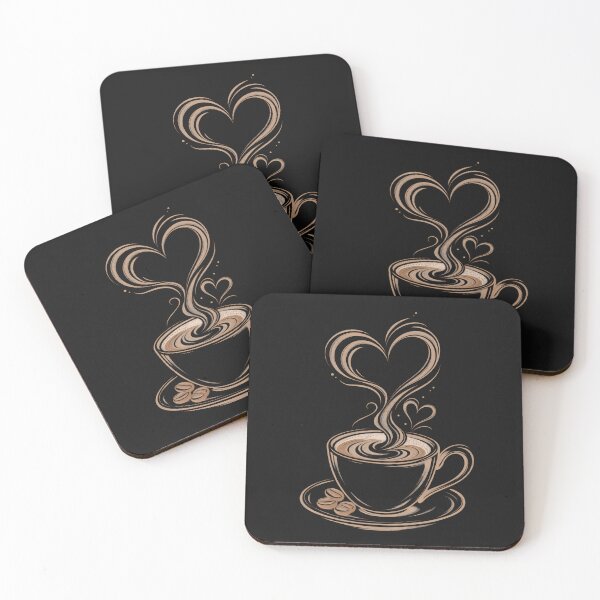 Item preview, Coffee Heart | Minimalist Beige Coffee Line Art designed and sold by CalmMandala.