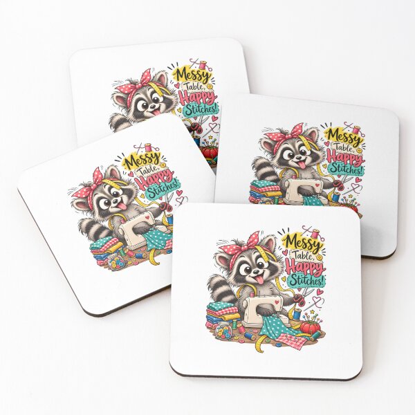Item preview, Funny Sewing Raccoon – Cute Seamstress & Sewing Lover Design designed and sold by EverStitchStudio ★★★★★.