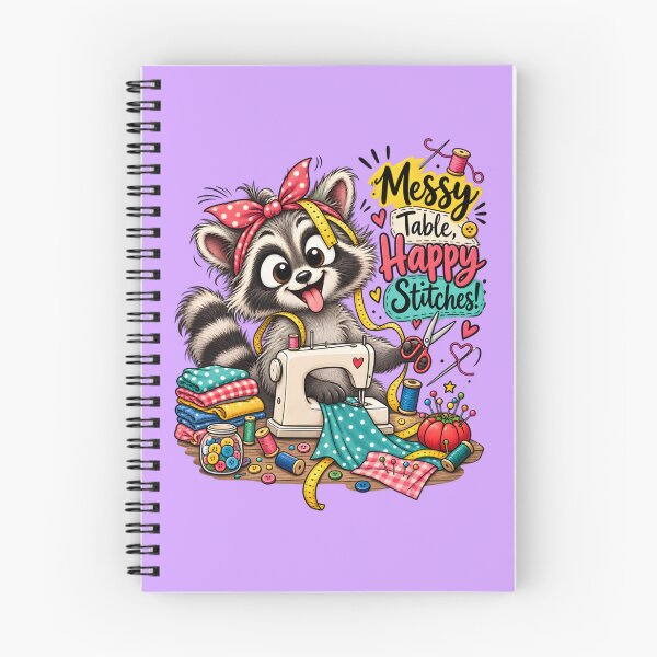 Item preview, Funny Sewing Raccoon – Cute Seamstress & Sewing Lover Design designed and sold by EverStitchStudio ★★★★★.