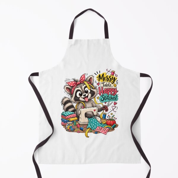 Item preview, Funny Sewing Raccoon – Cute Seamstress & Sewing Lover Design designed and sold by EverStitchStudio ★★★★★.