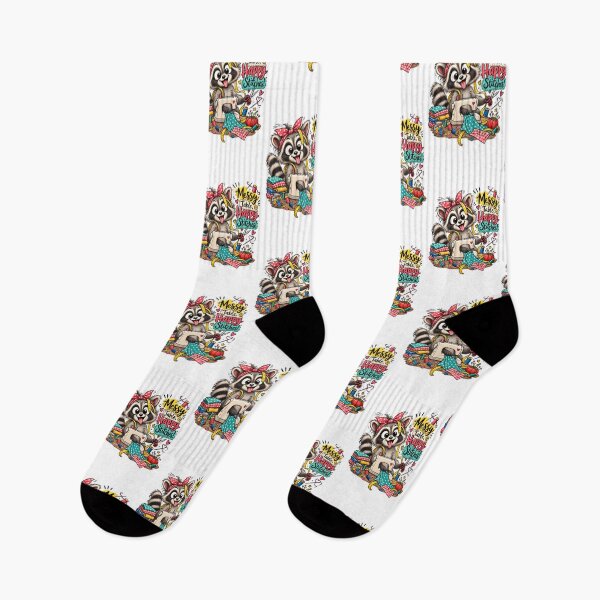 Item preview, Funny Sewing Raccoon – Cute Seamstress & Sewing Lover Design designed and sold by EverStitchStudio ★★★★★.