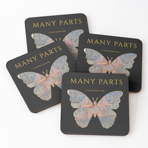 Item preview, Many Parts – 1 Corinthians 12:20 | One Body Series | Christian Butterfly Art designed and sold by KittenAndCo.