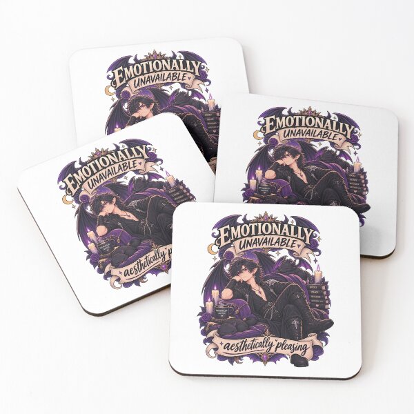 Item preview, Emotionally Unavailable Aesthetically Pleasing – Funny Dark Romantasy Chibi designed and sold by JPCuteDesign.