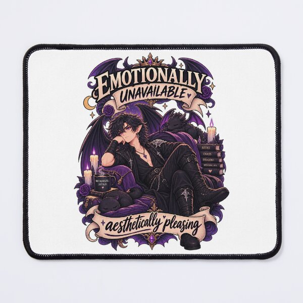 Item preview, Emotionally Unavailable Aesthetically Pleasing – Funny Dark Romantasy Chibi designed and sold by JPCuteDesign.