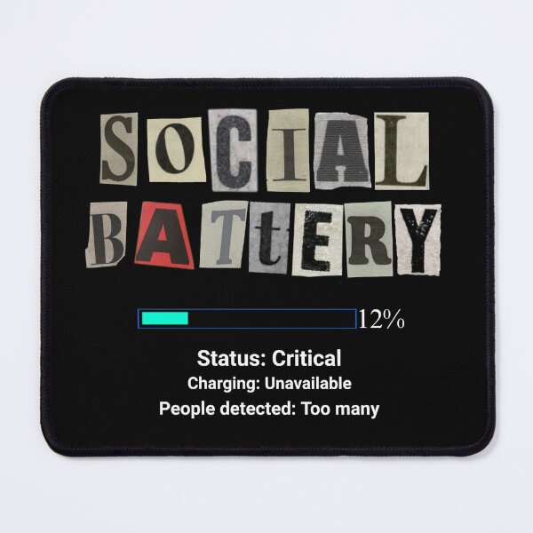 Item preview, Social Battery Under Maintenance | Relatable Introvert Humor T-Shirt designed and sold by FuzzDrive.