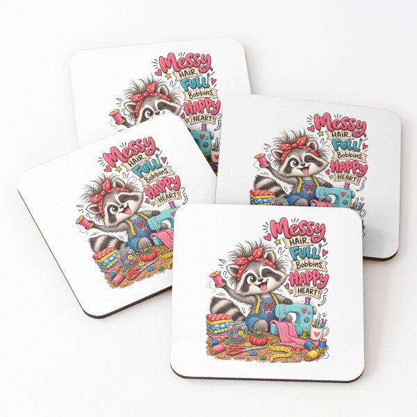 Item preview, Funny Sewing Raccoon – Cute Seamstress & Sewing Lover Design designed and sold by EverStitchStudio ★★★★★.
