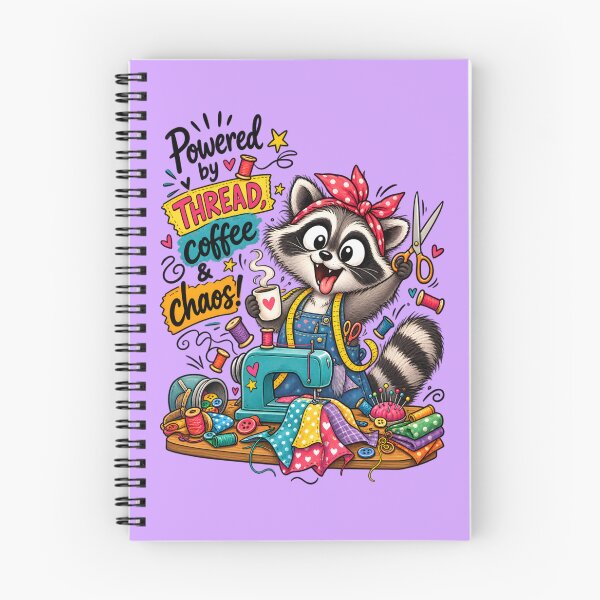 Item preview, Funny Sewing Raccoon – Cute Seamstress & Sewing Lover Design designed and sold by EverStitchStudio ★★★★★.