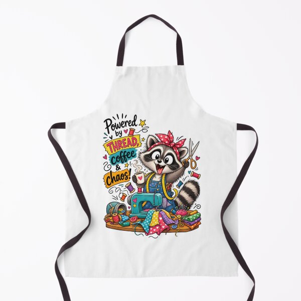 Item preview, Funny Sewing Raccoon – Cute Seamstress & Sewing Lover Design designed and sold by EverStitchStudio ★★★★★.
