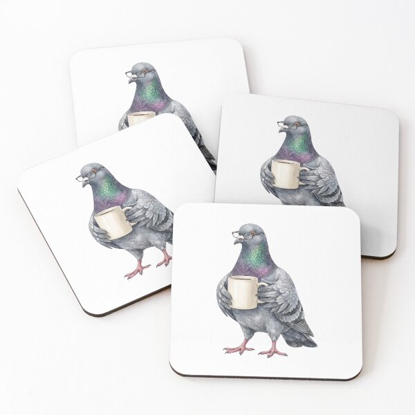 Item preview, Coffee Break Pigeon designed and sold by Tiffany Roy.