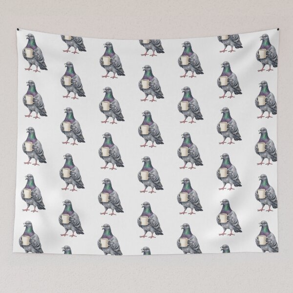 Item preview, Coffee Break Pigeon designed and sold by Roy & Tiffany.