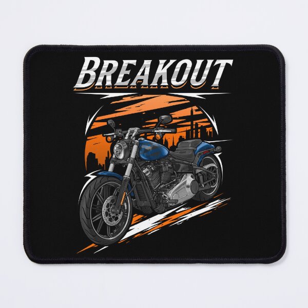 Item preview, Motorcycle Breakout 2018 Legend Blue Denim for Motorcycle Riders designed and sold by MotoApparelHub.