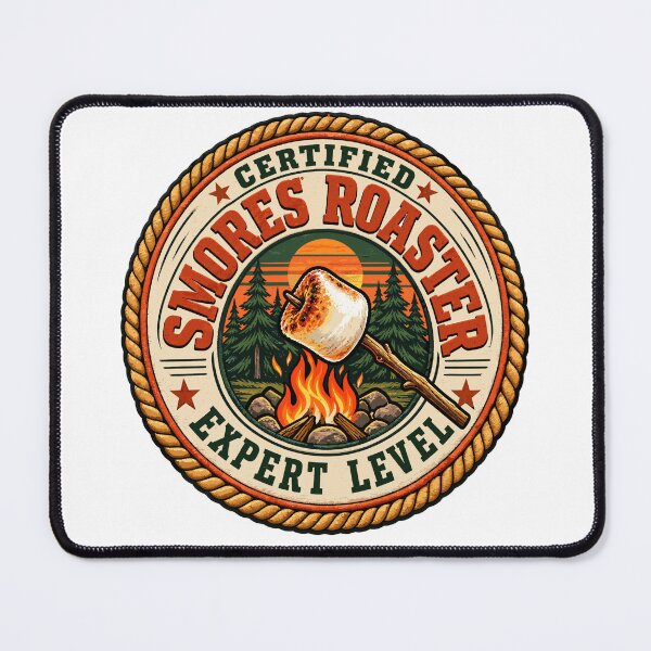 Item preview, Certified Smores Roaster Badge Funny Camping Patch S'mores Marshmallow designed and sold by ZIGLWORKS.