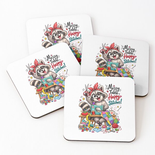Item preview, Funny Sewing Raccoon – Cute Seamstress & Sewing Lover Design designed and sold by EverStitchStudio ★★★★★.