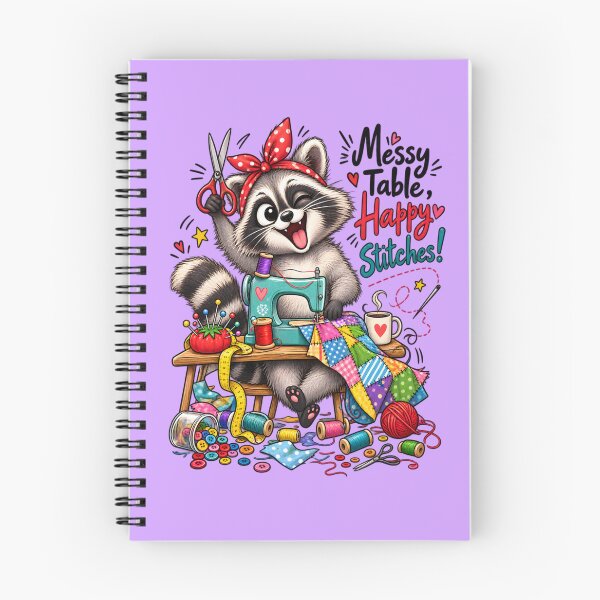 Item preview, Funny Sewing Raccoon – Cute Seamstress & Sewing Lover Design designed and sold by EverStitchStudio ★★★★★.