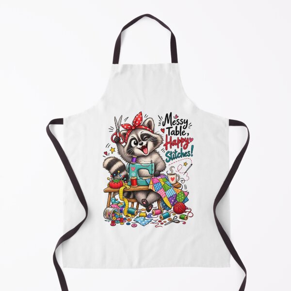 Item preview, Funny Sewing Raccoon – Cute Seamstress & Sewing Lover Design designed and sold by EverStitchStudio ★★★★★.