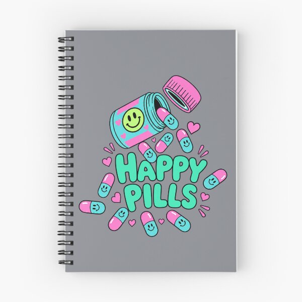 Item preview, Happy Pills – Cute Pink and Blue Smiling Capsules designed and sold by Aimetoi.
