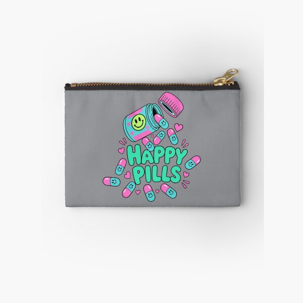 Item preview, Happy Pills – Cute Pink and Blue Smiling Capsules designed and sold by Aimetoi.