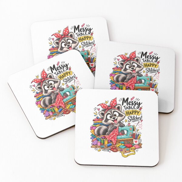 Item preview, Funny Sewing Raccoon – Cute Seamstress & Sewing Lover Design designed and sold by EverStitchStudio ★★★★★.