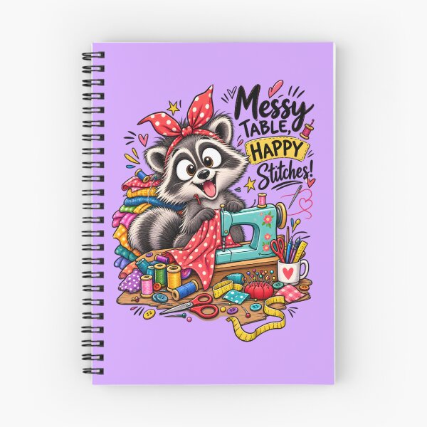 Item preview, Funny Sewing Raccoon – Cute Seamstress & Sewing Lover Design designed and sold by EverStitchStudio ★★★★★.