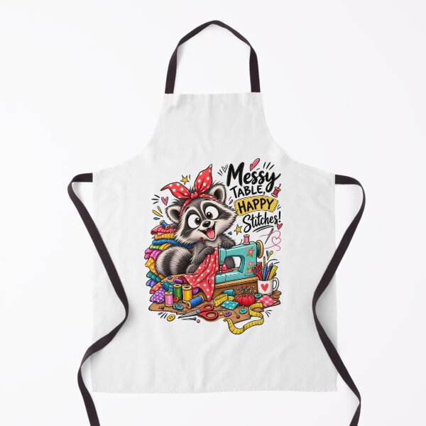 Item preview, Funny Sewing Raccoon – Cute Seamstress & Sewing Lover Design designed and sold by EverStitchStudio ★★★★★.