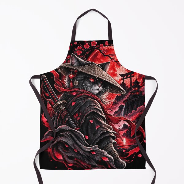 Item preview, Ronin Cat — Japanese Samurai Warrior Under the Blood Moon designed and sold by RenderSpace.