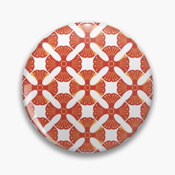 Item preview, Red Botanical Fan Seamless Pattern designed and sold by Soul Path Studio.