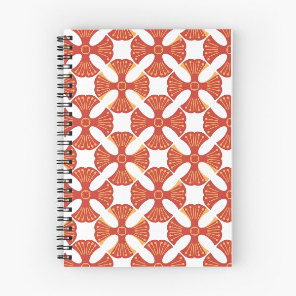 Item preview, Red Botanical Fan Seamless Pattern designed and sold by Soul Path Studio.