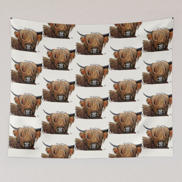 Item preview, Scottish Highland Cow PRiNT 'HAMISH' by Shirley MacArthur designed and sold by Shirley MacArthur Art.