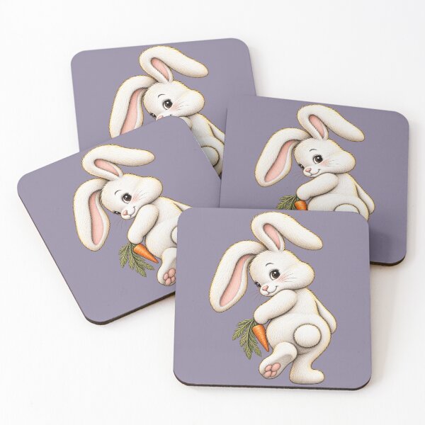 Item preview, Cute Walking Bunny with Carrot  designed and sold by PrintGo26.