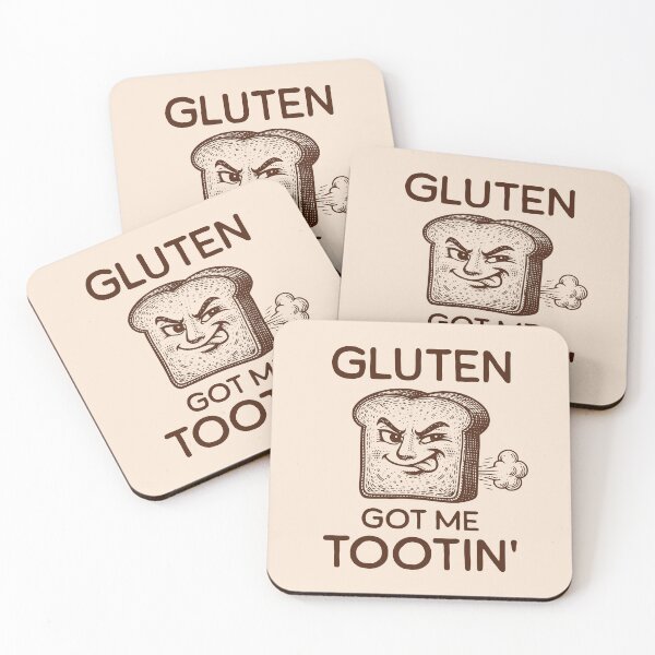 Item preview, Gluten Got Me Tootin’ Funny Bread Playful Gluten Intolerant Humor designed and sold by KLArtzStore.