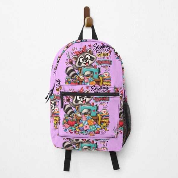 Item preview, Funny Sewing Raccoon – Cute Seamstress & Sewing Lover Design designed and sold by EverStitchStudio ★★★★★.