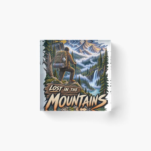 Item preview, Lost in the Mountains Wilderness Hiking Adventure designed and sold by Print Print On.