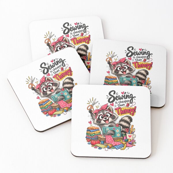 Item preview, Funny Sewing Raccoon – Cute Seamstress & Sewing Lover Design designed and sold by EverStitchStudio ★★★★★.