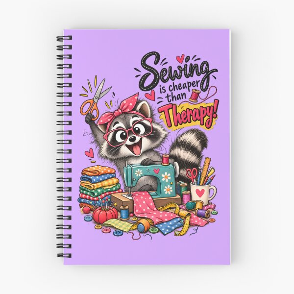 Item preview, Funny Sewing Raccoon – Cute Seamstress & Sewing Lover Design designed and sold by EverStitchStudio ★★★★★.