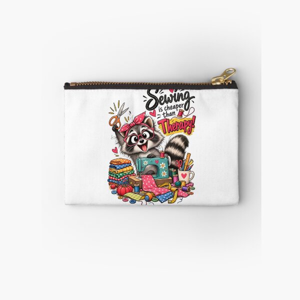 Item preview, Funny Sewing Raccoon – Cute Seamstress & Sewing Lover Design designed and sold by EverStitchStudio ★★★★★.