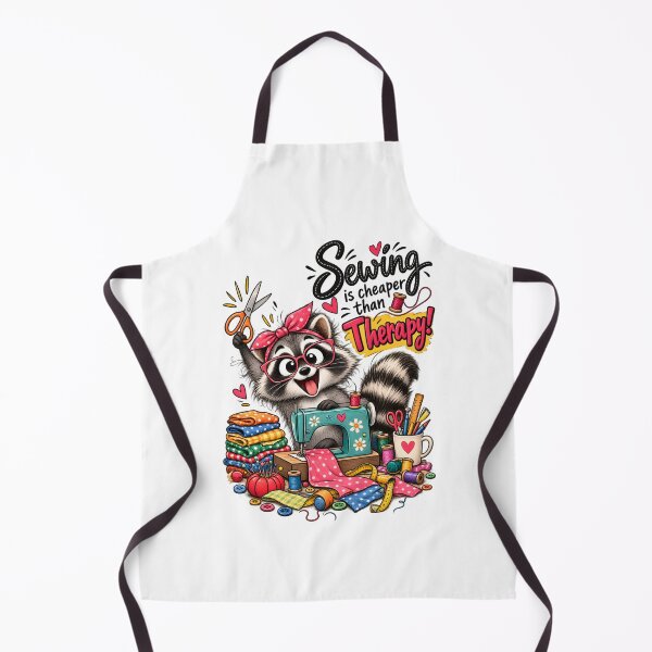Item preview, Funny Sewing Raccoon – Cute Seamstress & Sewing Lover Design designed and sold by EverStitchStudio ★★★★★.