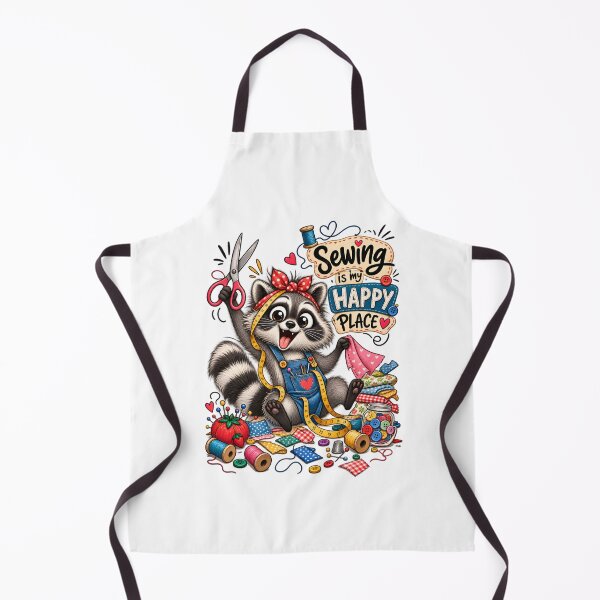 Item preview, Funny Sewing Raccoon – Cute Seamstress & Sewing Lover Design designed and sold by EverStitchStudio ★★★★★.