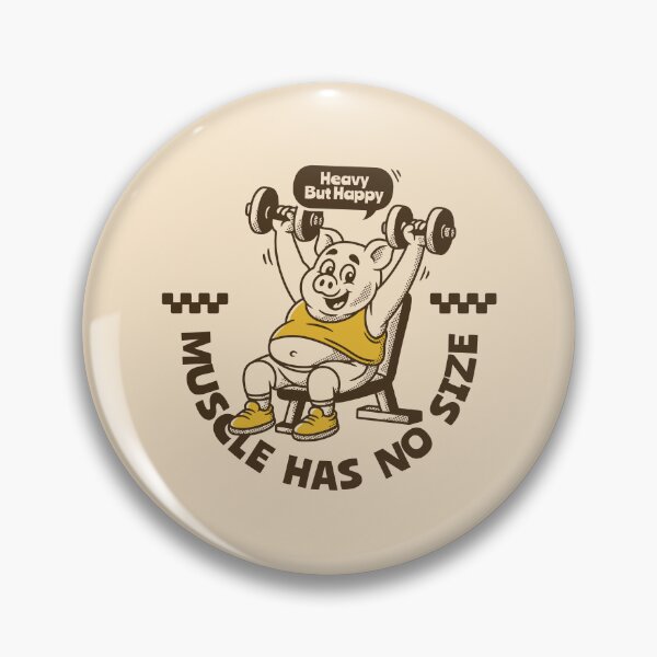 Item preview, Muscle Has No Size Funny Gym Pig Weightlifting designed and sold by adipra.
