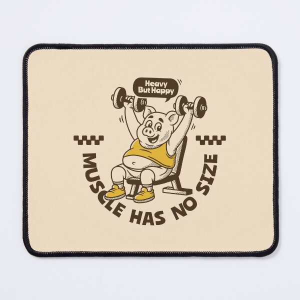 Item preview, Muscle Has No Size Funny Gym Pig Weightlifting designed and sold by adipra.