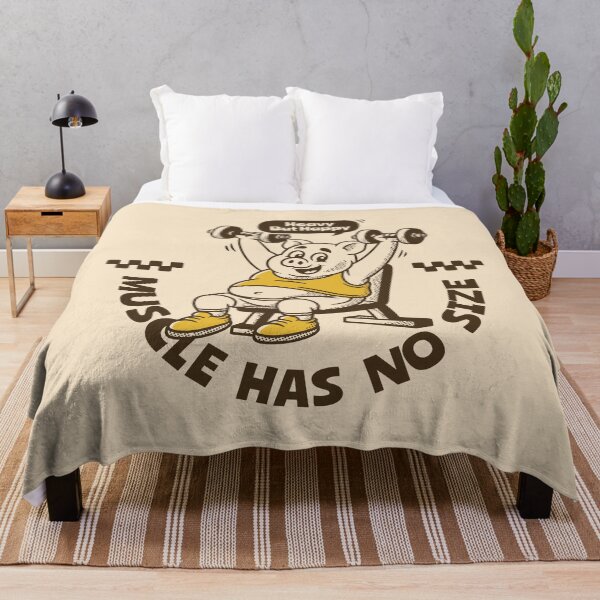 Item preview, Muscle Has No Size Funny Gym Pig Weightlifting designed and sold by adipra.